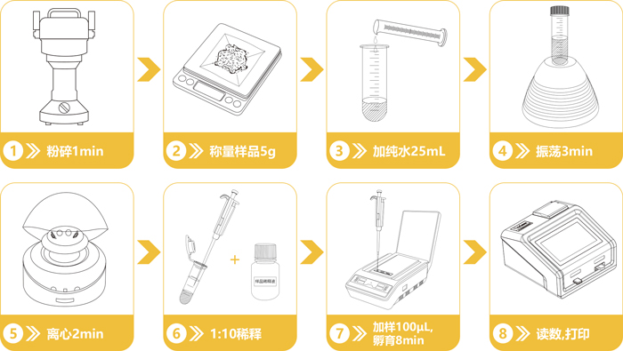 嘔吐毒素檢測(cè)卡操作流程